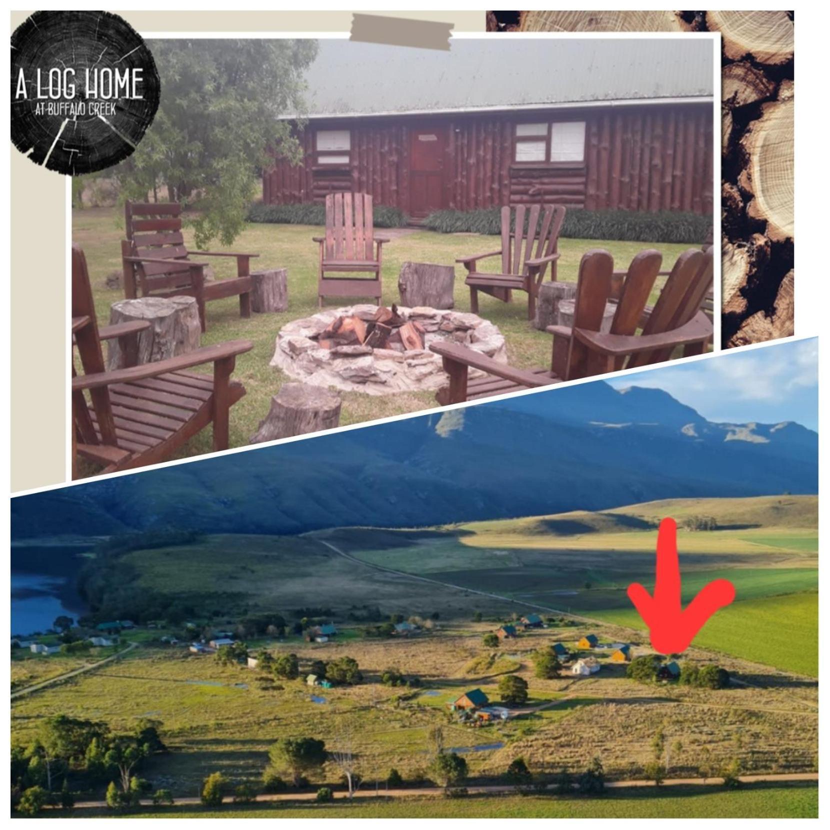 A Log Home At Buffalo Creek Swellendam Exterior photo